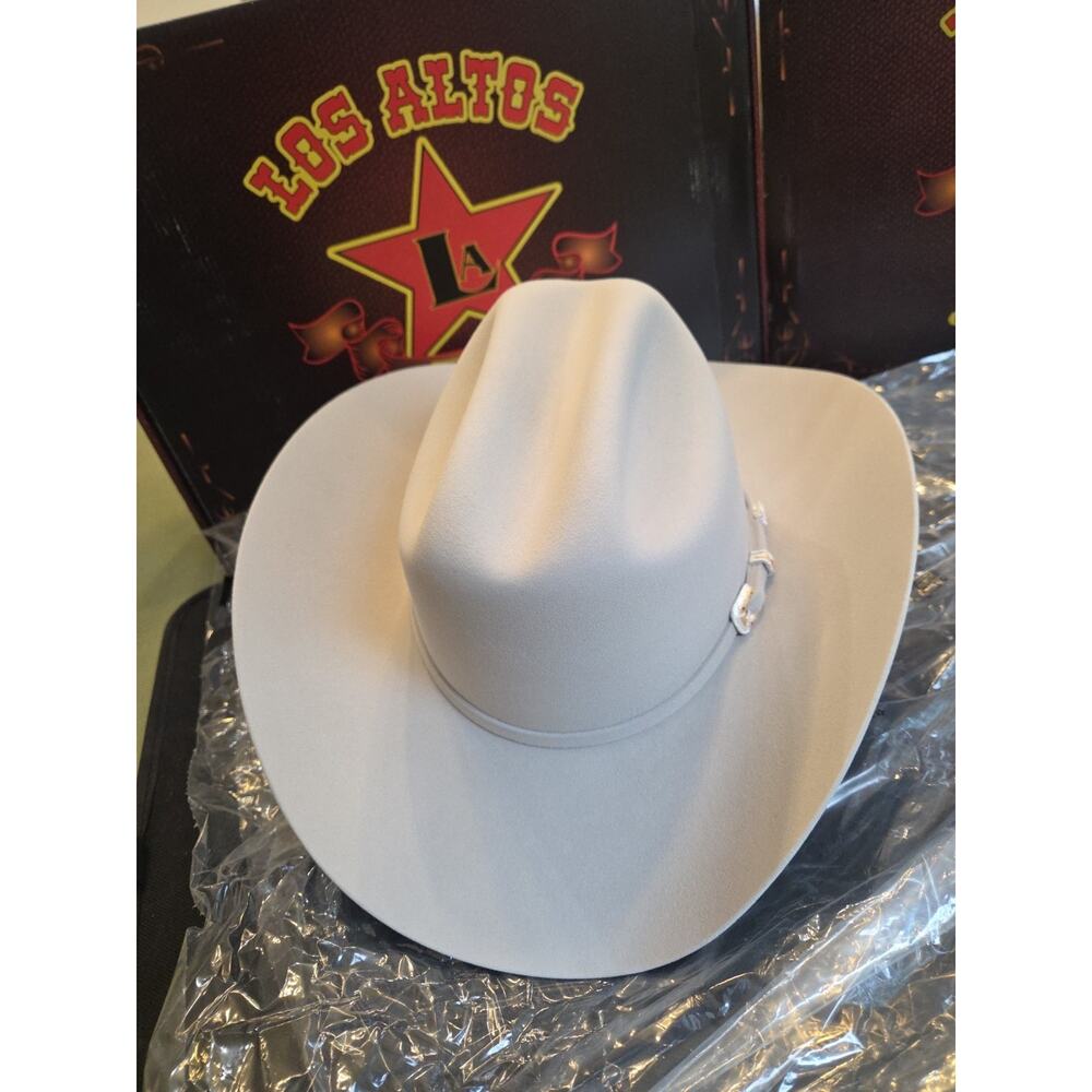 Los Altos Gray Color 10X 3 1/2" Brim Size 7 1/8 Western Cowboy Hat